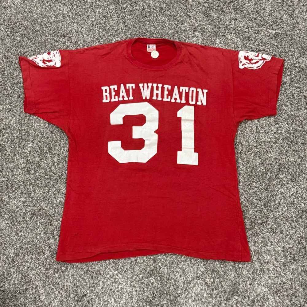 Vintage 50s Champion Running Man "Beat Wheaton" T-Shirt Cotton Mens L